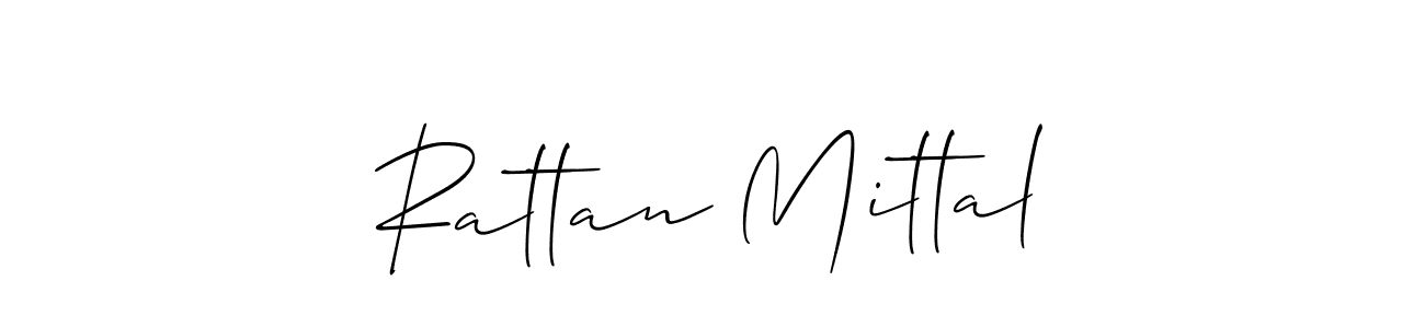 Design your own signature with our free online signature maker. With this signature software, you can create a handwritten (Allison_Script) signature for name Rattan Mittal. Rattan Mittal signature style 2 images and pictures png