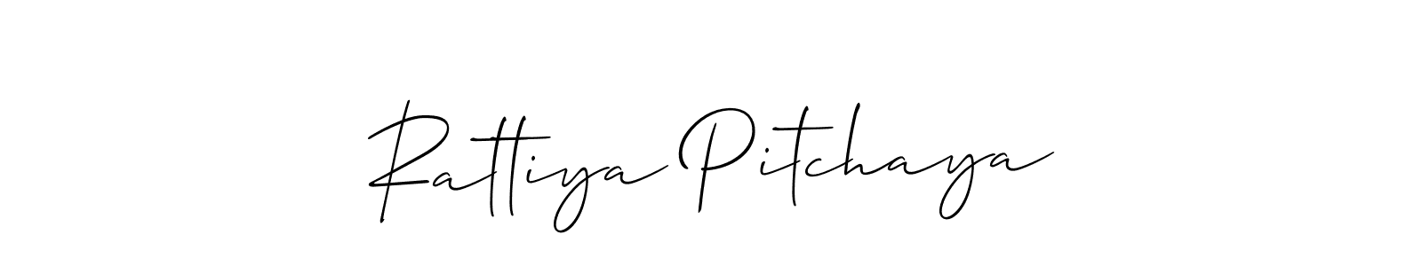 How to make Rattiya Pitchaya signature? Allison_Script is a professional autograph style. Create handwritten signature for Rattiya Pitchaya name. Rattiya Pitchaya signature style 2 images and pictures png