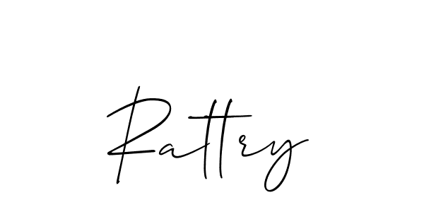 Make a short Rattry signature style. Manage your documents anywhere anytime using Allison_Script. Create and add eSignatures, submit forms, share and send files easily. Rattry signature style 2 images and pictures png