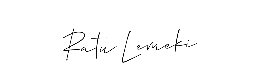 Design your own signature with our free online signature maker. With this signature software, you can create a handwritten (Allison_Script) signature for name Ratu Lemeki. Ratu Lemeki signature style 2 images and pictures png