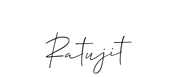 Create a beautiful signature design for name Ratujit. With this signature (Allison_Script) fonts, you can make a handwritten signature for free. Ratujit signature style 2 images and pictures png