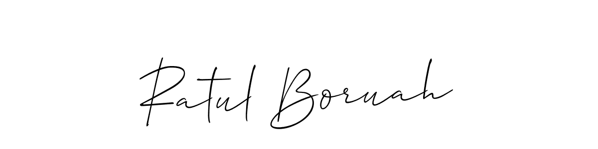 Also we have Ratul Boruah name is the best signature style. Create professional handwritten signature collection using Allison_Script autograph style. Ratul Boruah signature style 2 images and pictures png