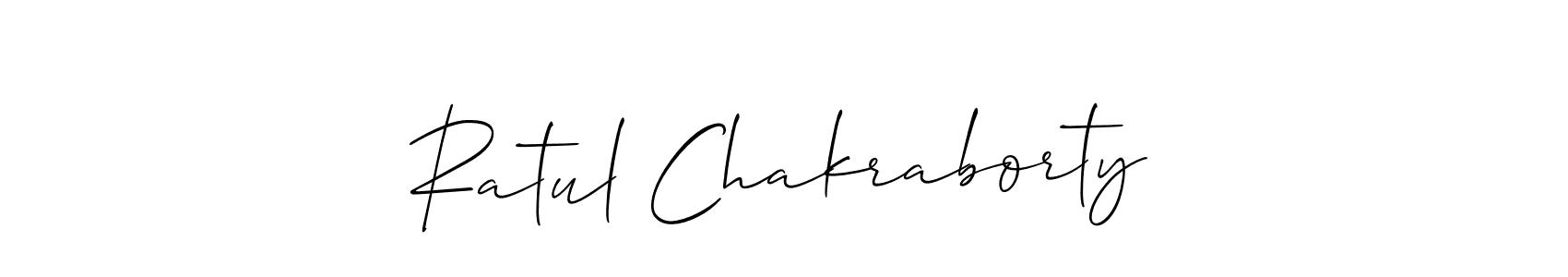 This is the best signature style for the Ratul Chakraborty name. Also you like these signature font (Allison_Script). Mix name signature. Ratul Chakraborty signature style 2 images and pictures png