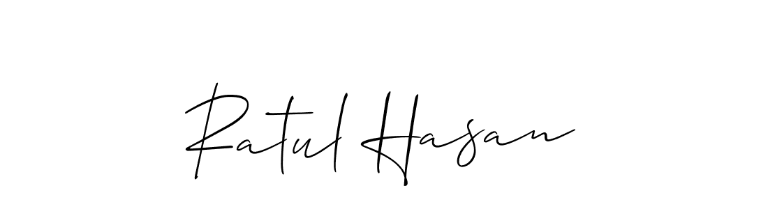 Use a signature maker to create a handwritten signature online. With this signature software, you can design (Allison_Script) your own signature for name Ratul Hasan. Ratul Hasan signature style 2 images and pictures png