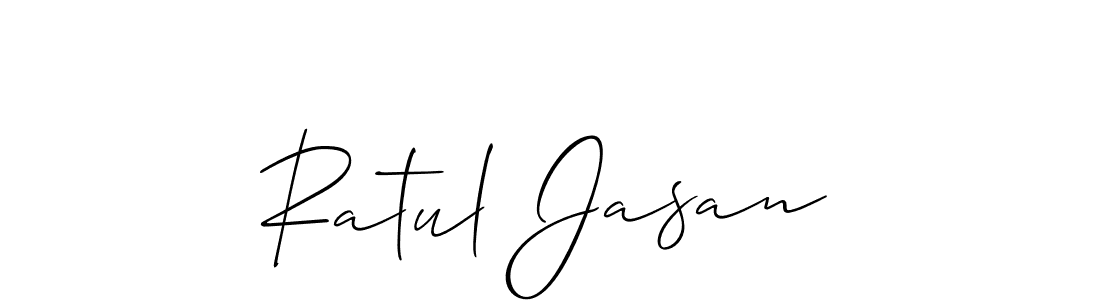 It looks lik you need a new signature style for name Ratul Jasan. Design unique handwritten (Allison_Script) signature with our free signature maker in just a few clicks. Ratul Jasan signature style 2 images and pictures png