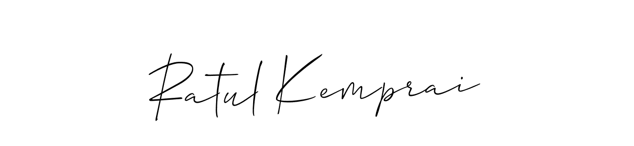 How to make Ratul Kemprai signature? Allison_Script is a professional autograph style. Create handwritten signature for Ratul Kemprai name. Ratul Kemprai signature style 2 images and pictures png