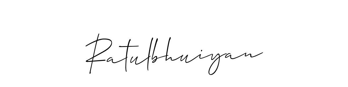 Allison_Script is a professional signature style that is perfect for those who want to add a touch of class to their signature. It is also a great choice for those who want to make their signature more unique. Get Ratulbhuiyan name to fancy signature for free. Ratulbhuiyan signature style 2 images and pictures png