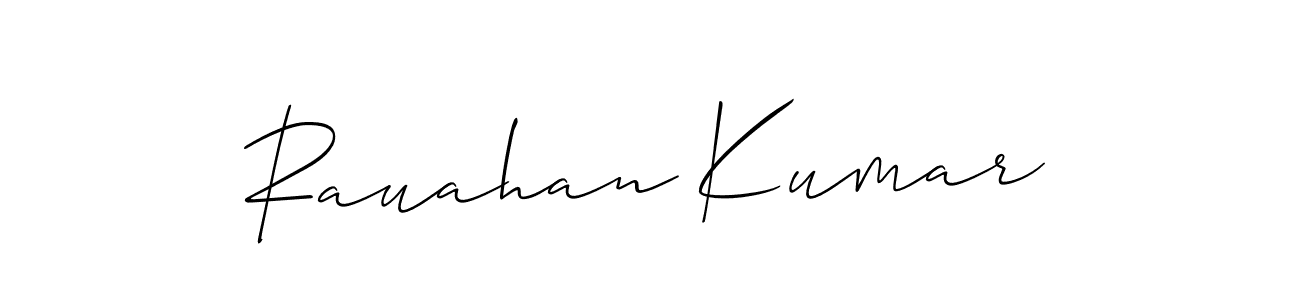 This is the best signature style for the Rauahan Kumar name. Also you like these signature font (Allison_Script). Mix name signature. Rauahan Kumar signature style 2 images and pictures png