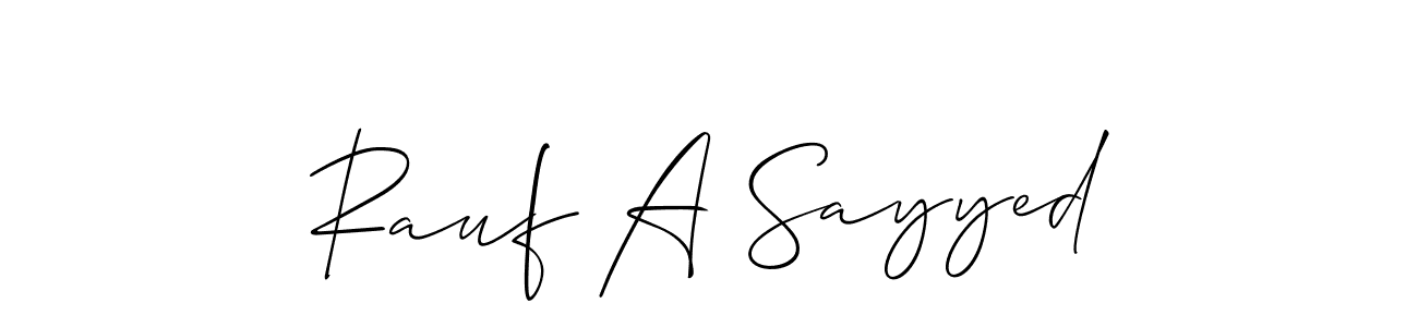 Make a beautiful signature design for name Rauf A Sayyed. Use this online signature maker to create a handwritten signature for free. Rauf A Sayyed signature style 2 images and pictures png