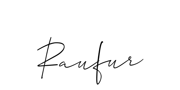 Make a short Raufur signature style. Manage your documents anywhere anytime using Allison_Script. Create and add eSignatures, submit forms, share and send files easily. Raufur signature style 2 images and pictures png
