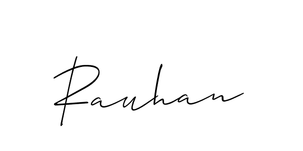 Create a beautiful signature design for name Rauhan. With this signature (Allison_Script) fonts, you can make a handwritten signature for free. Rauhan signature style 2 images and pictures png