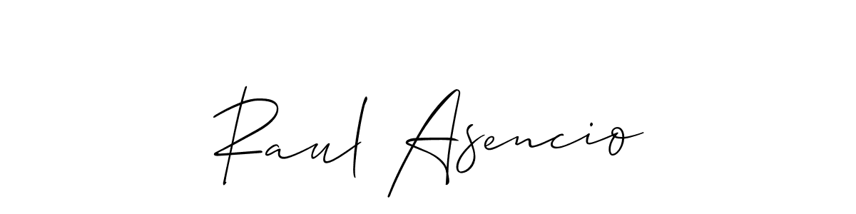 Create a beautiful signature design for name Raul Asencio. With this signature (Allison_Script) fonts, you can make a handwritten signature for free. Raul Asencio signature style 2 images and pictures png