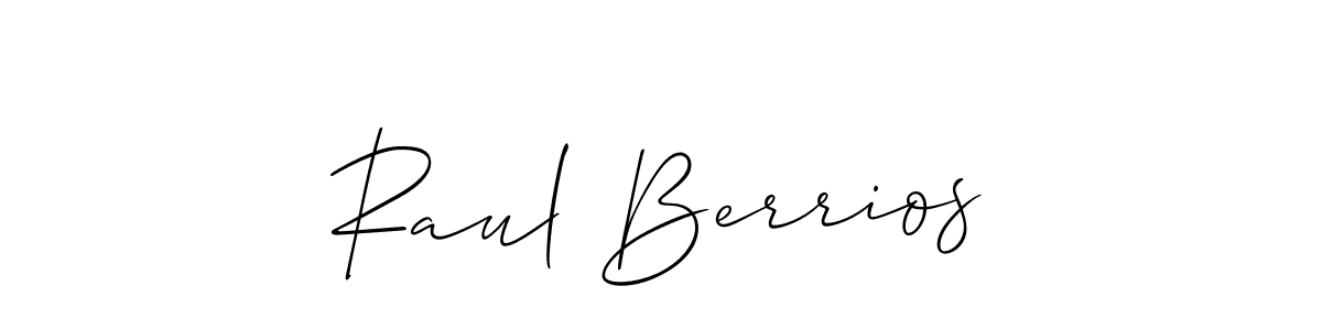 Use a signature maker to create a handwritten signature online. With this signature software, you can design (Allison_Script) your own signature for name Raul Berrios. Raul Berrios signature style 2 images and pictures png