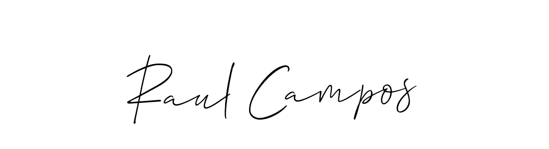 Make a beautiful signature design for name Raul Campos. With this signature (Allison_Script) style, you can create a handwritten signature for free. Raul Campos signature style 2 images and pictures png