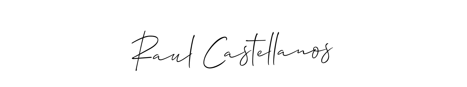 Use a signature maker to create a handwritten signature online. With this signature software, you can design (Allison_Script) your own signature for name Raul Castellanos. Raul Castellanos signature style 2 images and pictures png