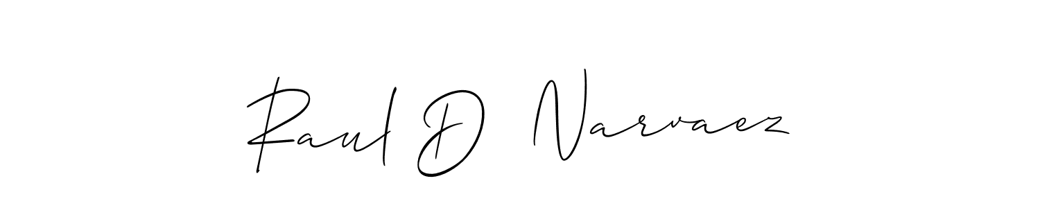 Allison_Script is a professional signature style that is perfect for those who want to add a touch of class to their signature. It is also a great choice for those who want to make their signature more unique. Get Raul D  Narvaez name to fancy signature for free. Raul D  Narvaez signature style 2 images and pictures png