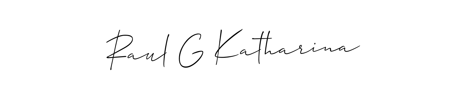 This is the best signature style for the Raul G Katharina name. Also you like these signature font (Allison_Script). Mix name signature. Raul G Katharina signature style 2 images and pictures png