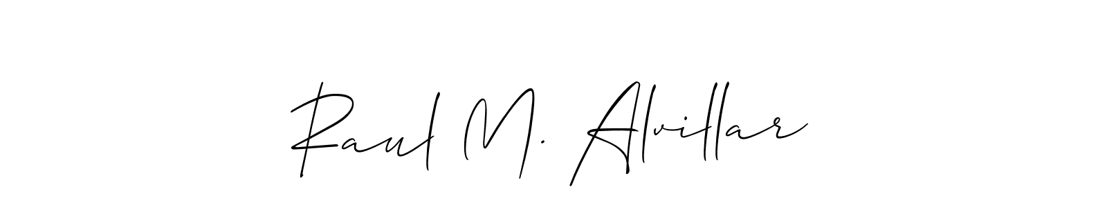 Raul M. Alvillar stylish signature style. Best Handwritten Sign (Allison_Script) for my name. Handwritten Signature Collection Ideas for my name Raul M. Alvillar. Raul M. Alvillar signature style 2 images and pictures png