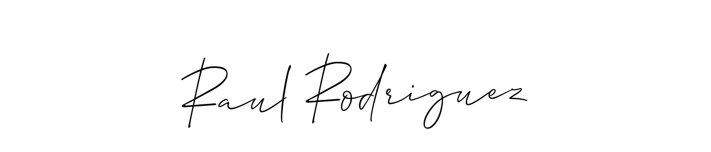 Use a signature maker to create a handwritten signature online. With this signature software, you can design (Allison_Script) your own signature for name Raul Rodriguez. Raul Rodriguez signature style 2 images and pictures png