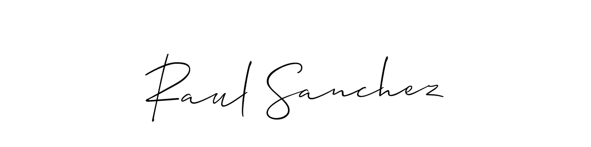 Make a short Raul Sanchez signature style. Manage your documents anywhere anytime using Allison_Script. Create and add eSignatures, submit forms, share and send files easily. Raul Sanchez signature style 2 images and pictures png