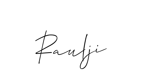 It looks lik you need a new signature style for name Raulji. Design unique handwritten (Allison_Script) signature with our free signature maker in just a few clicks. Raulji signature style 2 images and pictures png