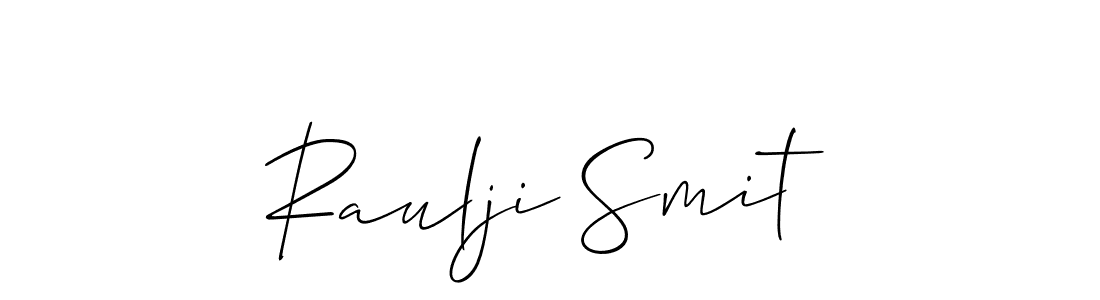 Check out images of Autograph of Raulji Smit name. Actor Raulji Smit Signature Style. Allison_Script is a professional sign style online. Raulji Smit signature style 2 images and pictures png