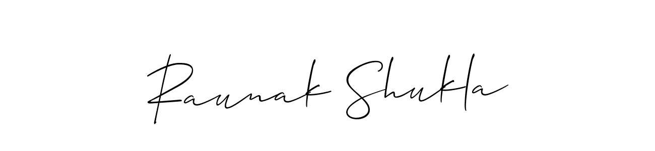 if you are searching for the best signature style for your name Raunak Shukla. so please give up your signature search. here we have designed multiple signature styles  using Allison_Script. Raunak Shukla signature style 2 images and pictures png