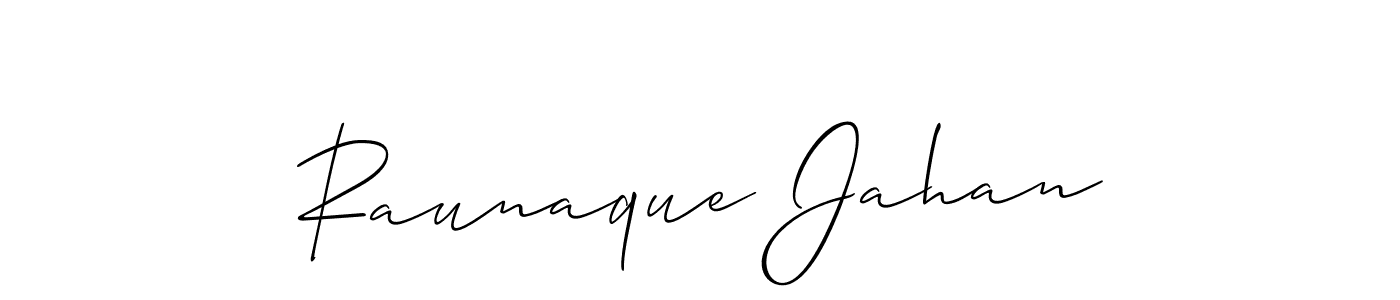This is the best signature style for the Raunaque Jahan name. Also you like these signature font (Allison_Script). Mix name signature. Raunaque Jahan signature style 2 images and pictures png