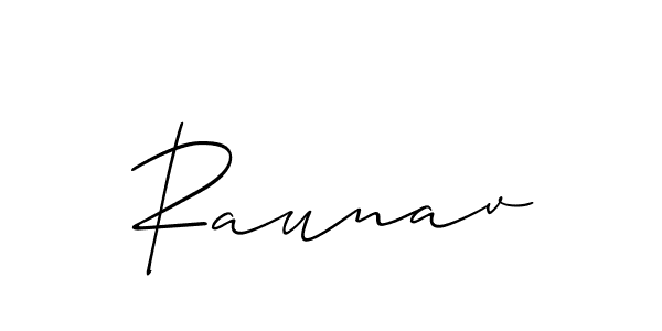 Raunav stylish signature style. Best Handwritten Sign (Allison_Script) for my name. Handwritten Signature Collection Ideas for my name Raunav. Raunav signature style 2 images and pictures png