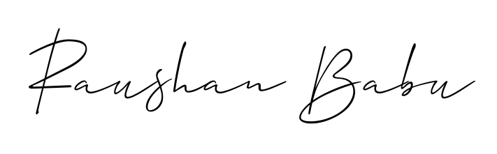 Generate high-definition signature styles for Raushan Babu. The Allison_Script typeface ensures crisp legibility and sophisticated design. Raushan Babu signature style 2 images and pictures png