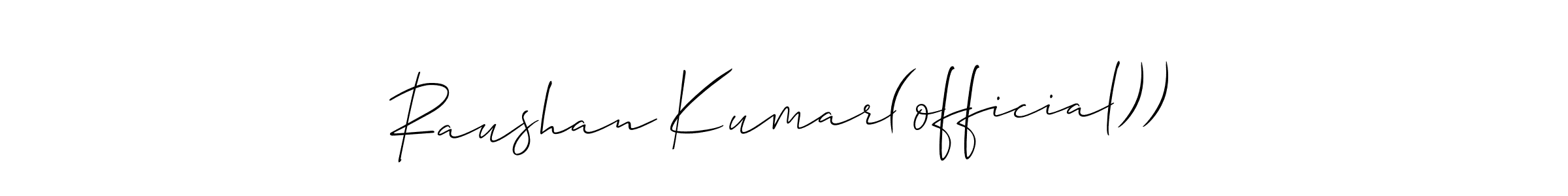 Once you've used our free online signature maker to create your best signature Allison_Script style, it's time to enjoy all of the benefits that Raushan Kumar(official)) name signing documents. Raushan Kumar(official)) signature style 2 images and pictures png