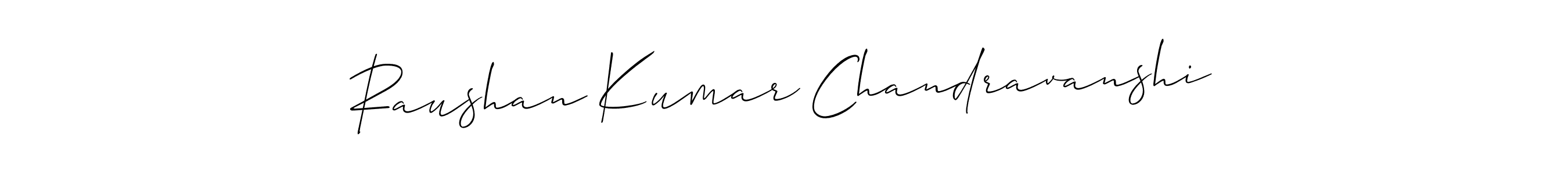 Make a beautiful signature design for name Raushan Kumar Chandravanshi. With this signature (Allison_Script) style, you can create a handwritten signature for free. Raushan Kumar Chandravanshi signature style 2 images and pictures png