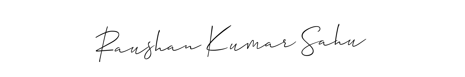 Create a beautiful signature design for name Raushan Kumar Sahu. With this signature (Allison_Script) fonts, you can make a handwritten signature for free. Raushan Kumar Sahu signature style 2 images and pictures png