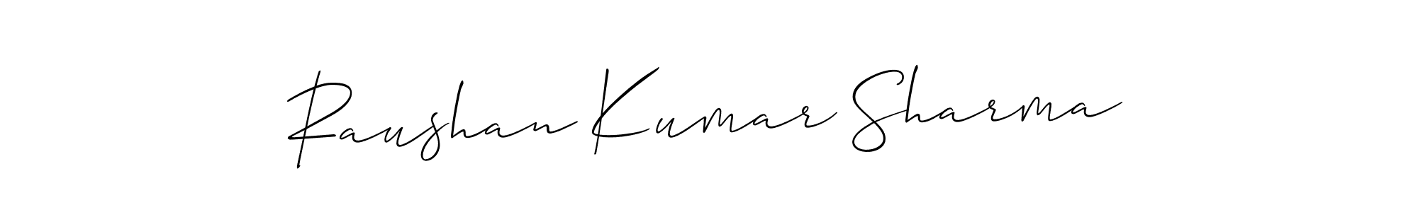 How to make Raushan Kumar Sharma name signature. Use Allison_Script style for creating short signs online. This is the latest handwritten sign. Raushan Kumar Sharma signature style 2 images and pictures png