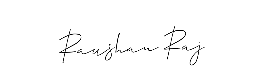 Allison_Script is a professional signature style that is perfect for those who want to add a touch of class to their signature. It is also a great choice for those who want to make their signature more unique. Get Raushan Raj name to fancy signature for free. Raushan Raj signature style 2 images and pictures png