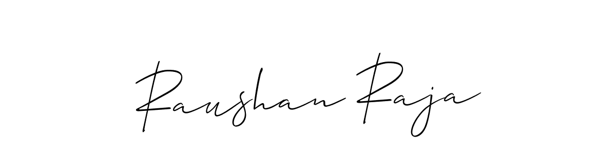 Also You can easily find your signature by using the search form. We will create Raushan Raja name handwritten signature images for you free of cost using Allison_Script sign style. Raushan Raja signature style 2 images and pictures png