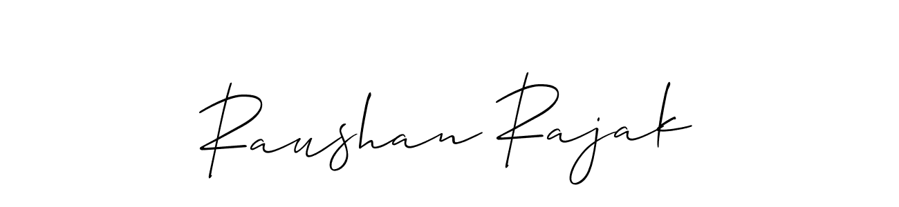 Create a beautiful signature design for name Raushan Rajak. With this signature (Allison_Script) fonts, you can make a handwritten signature for free. Raushan Rajak signature style 2 images and pictures png