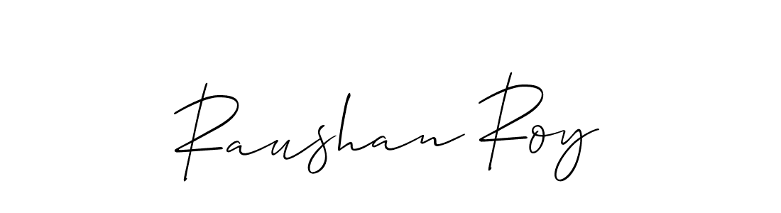 Create a beautiful signature design for name Raushan Roy. With this signature (Allison_Script) fonts, you can make a handwritten signature for free. Raushan Roy signature style 2 images and pictures png