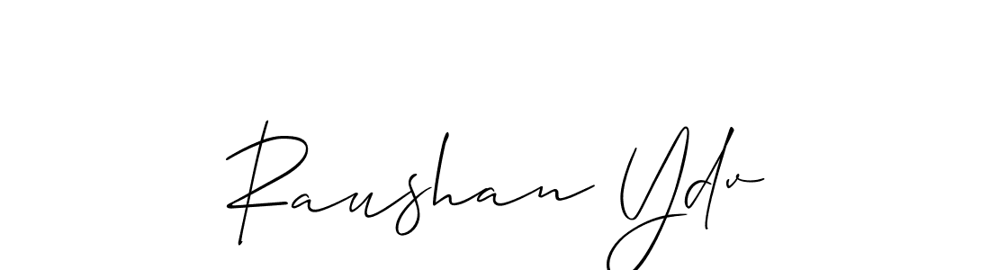 The best way (Allison_Script) to make a short signature is to pick only two or three words in your name. The name Raushan Ydv include a total of six letters. For converting this name. Raushan Ydv signature style 2 images and pictures png