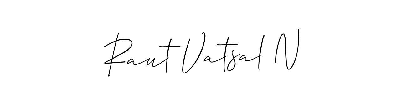 You can use this online signature creator to create a handwritten signature for the name Raut Vatsal N. This is the best online autograph maker. Raut Vatsal N signature style 2 images and pictures png