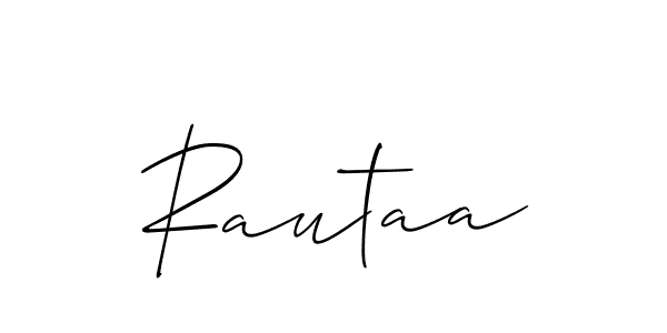 Make a beautiful signature design for name Rautaa. With this signature (Allison_Script) style, you can create a handwritten signature for free. Rautaa signature style 2 images and pictures png