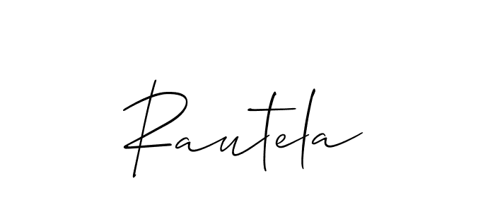 Design your own signature with our free online signature maker. With this signature software, you can create a handwritten (Allison_Script) signature for name Rautela. Rautela signature style 2 images and pictures png