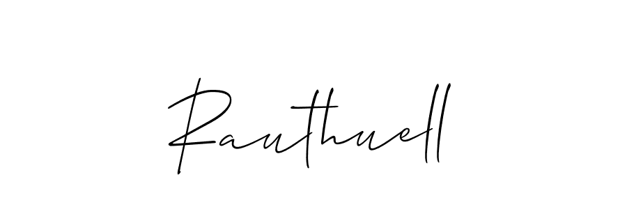 How to make Rauthuell signature? Allison_Script is a professional autograph style. Create handwritten signature for Rauthuell name. Rauthuell signature style 2 images and pictures png