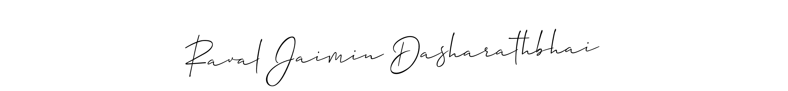 Use a signature maker to create a handwritten signature online. With this signature software, you can design (Allison_Script) your own signature for name Raval Jaimin Dasharathbhai. Raval Jaimin Dasharathbhai signature style 2 images and pictures png