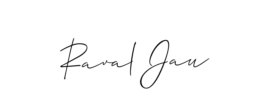 How to Draw Raval Jau signature style? Allison_Script is a latest design signature styles for name Raval Jau. Raval Jau signature style 2 images and pictures png