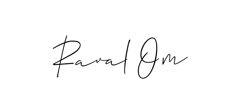 Allison_Script is a professional signature style that is perfect for those who want to add a touch of class to their signature. It is also a great choice for those who want to make their signature more unique. Get Raval Om name to fancy signature for free. Raval Om signature style 2 images and pictures png