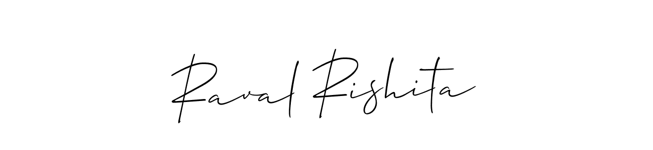 You can use this online signature creator to create a handwritten signature for the name Raval Rishita. This is the best online autograph maker. Raval Rishita signature style 2 images and pictures png