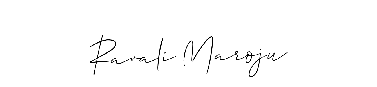 Similarly Allison_Script is the best handwritten signature design. Signature creator online .You can use it as an online autograph creator for name Ravali Maroju. Ravali Maroju signature style 2 images and pictures png