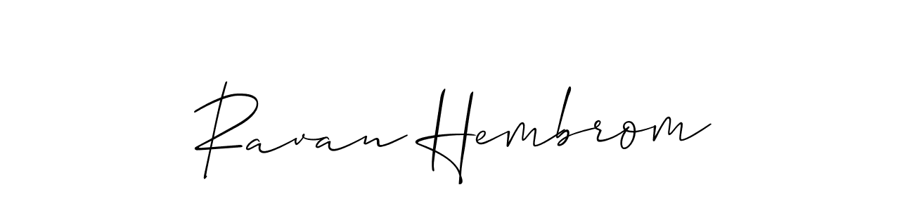 Once you've used our free online signature maker to create your best signature Allison_Script style, it's time to enjoy all of the benefits that Ravan Hembrom name signing documents. Ravan Hembrom signature style 2 images and pictures png