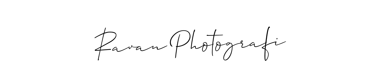 Use a signature maker to create a handwritten signature online. With this signature software, you can design (Allison_Script) your own signature for name Ravan Photografi. Ravan Photografi signature style 2 images and pictures png